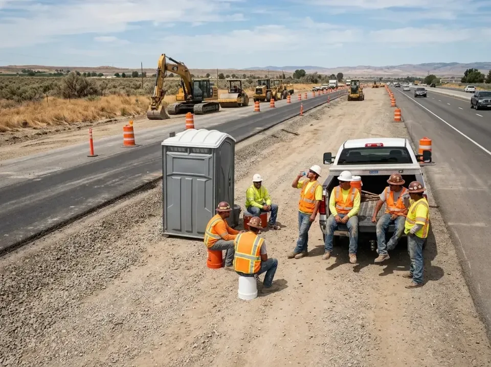 highway-road-construction-crew-007 — frequently asked questions, Porta Potty and Restroom Rentals in Sisters, OR